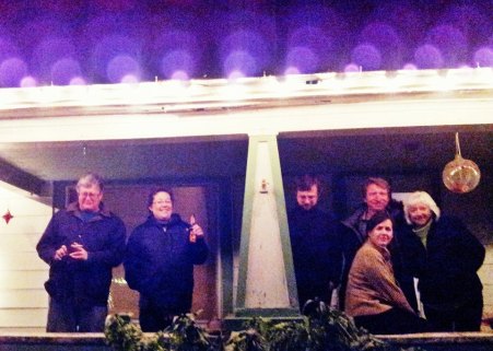 new years eve group on jen and kyles porch